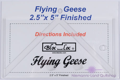 BlocLoc Flying Geese Ruler 2 1/2" x 5"