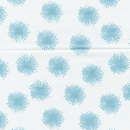 Pearl Reflections - Floating Dandelion - White / Aqua