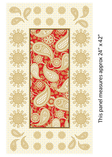 Jubilee Holiday - Jubilee Embroidery Panel Red