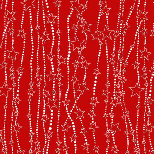 Deer Festival - Stencils Stars Red