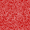 Deer Festival - Dotted Scroll Red