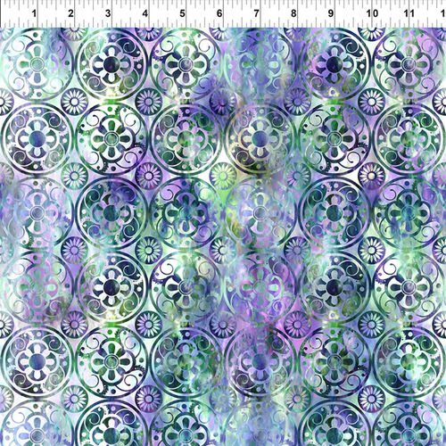 Floragraphix V - Medallions - Green / Purple