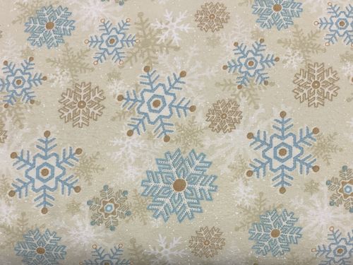 Flanell - I still love snow - Snowflakes Cream