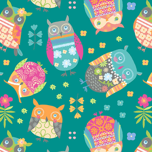 Awesome Owls - Awesome Owls Teal/Multi