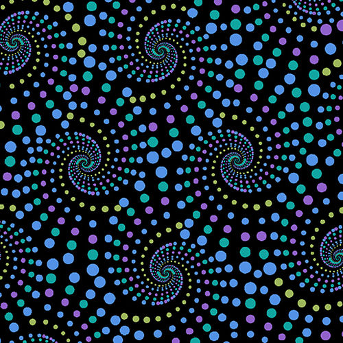 Dotted Spirals Multi/Black