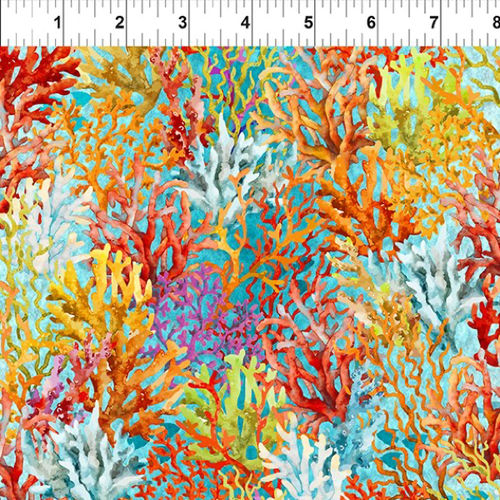 Calypso II - Coral - Multi Teal
