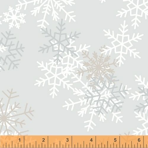 Windham 108" - Snowflakes Light Grey