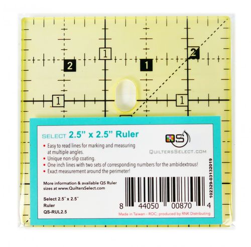 Non Slip Ruler 2,5 inch x 2,5 inch