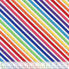 BeColourful Magic Bias Stripe - White Rainbow