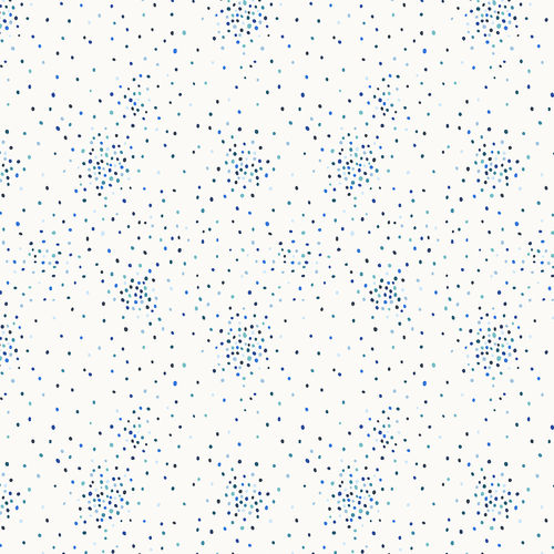 Miniature Minis - Dapple Dots - Blue White Fabric