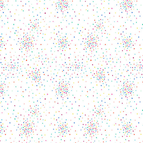 Miniature Minis - Dapple Dots - Celebration White Fabric