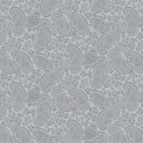 Tranquil Quilt Flanell 108" - Gray Paisley